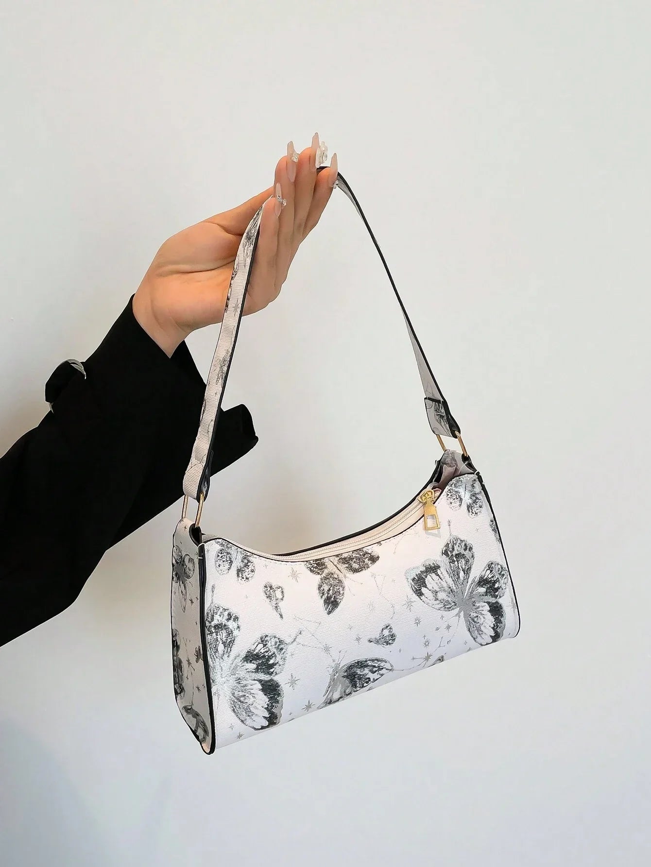 Fashion Women Handbag PU Leather Solid Color Casual Shoulder Bag With Texture shein