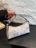 Fashion Women Handbag PU Leather Solid Color Casual Shoulder Bag With Texture shein