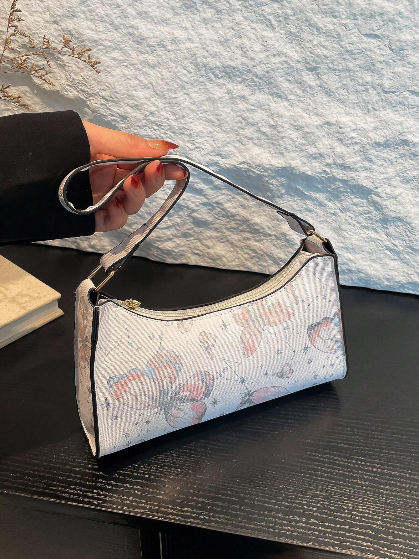 Fashion Women Handbag PU Leather Solid Color Casual Shoulder Bag With Texture shein