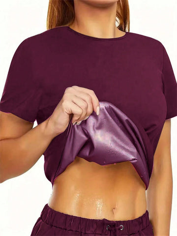 Women's Sweat Enhancing Workout Top Short Sleeve T-Shirt