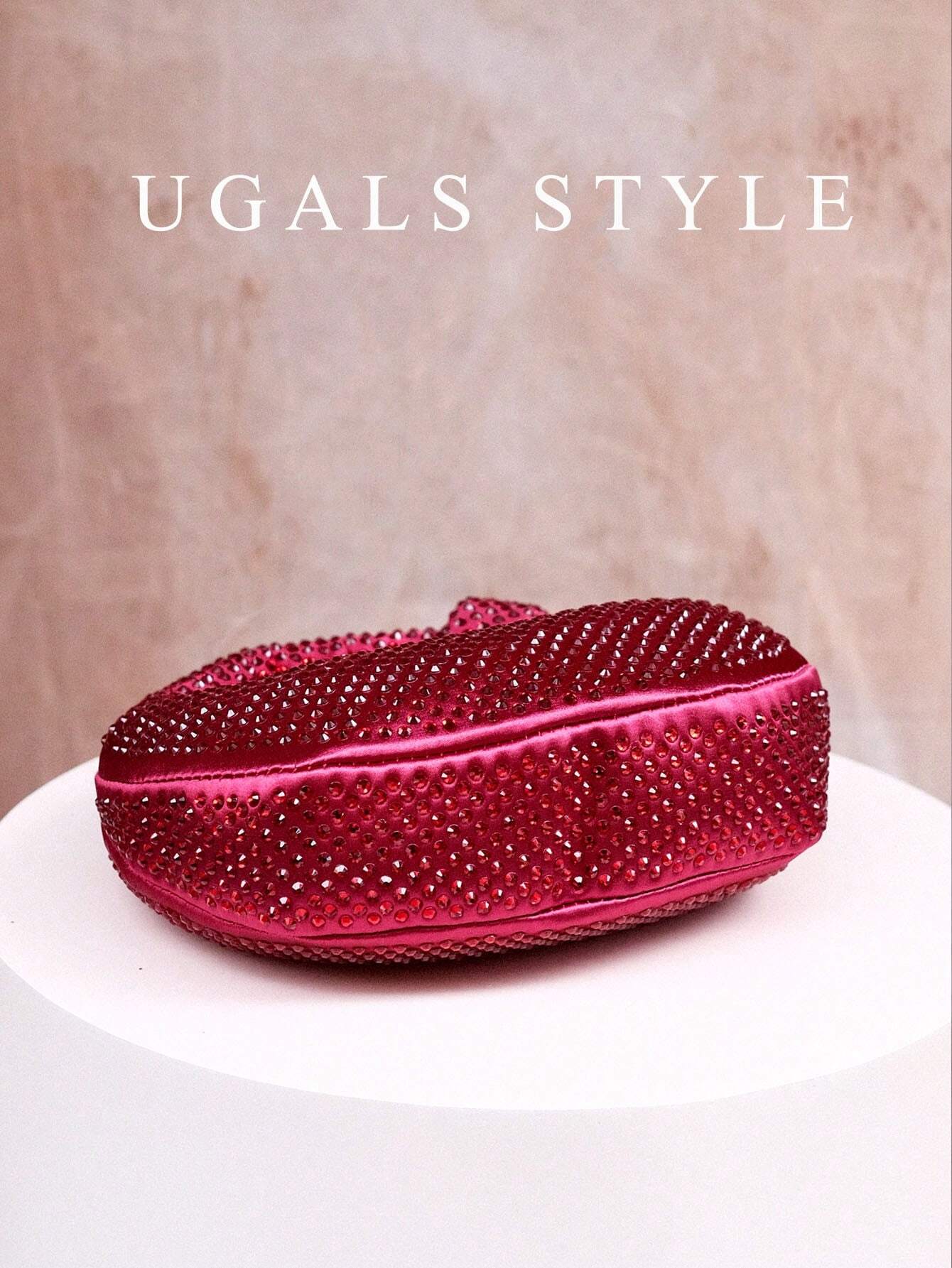 Luxury 2023 Women's Party Prom Crescent Clip Box Evening Clutch Acrylic Transparent Clutch Waterproof Crossbody Bag shein