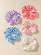 10pcs Solid Color Simple Retro Fashion Breathable Sweat-Absorbing Hair Accessories shein