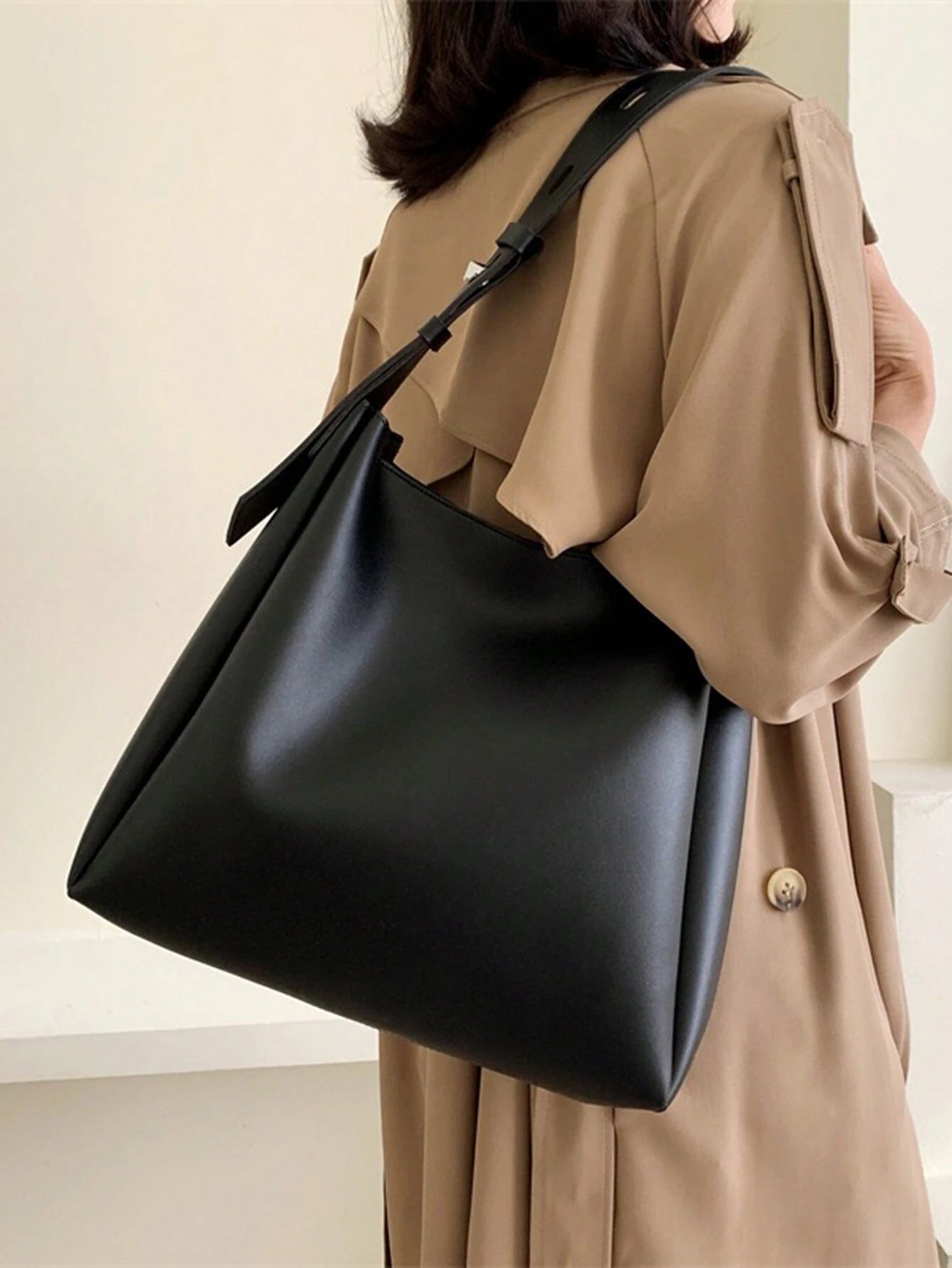 Slouchy Style Cylinder Bag Vintage Shoulder Crossbody Bag shein