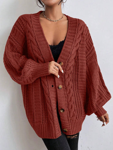 Frenchy Bishop Sleeve Button Up Cardigan