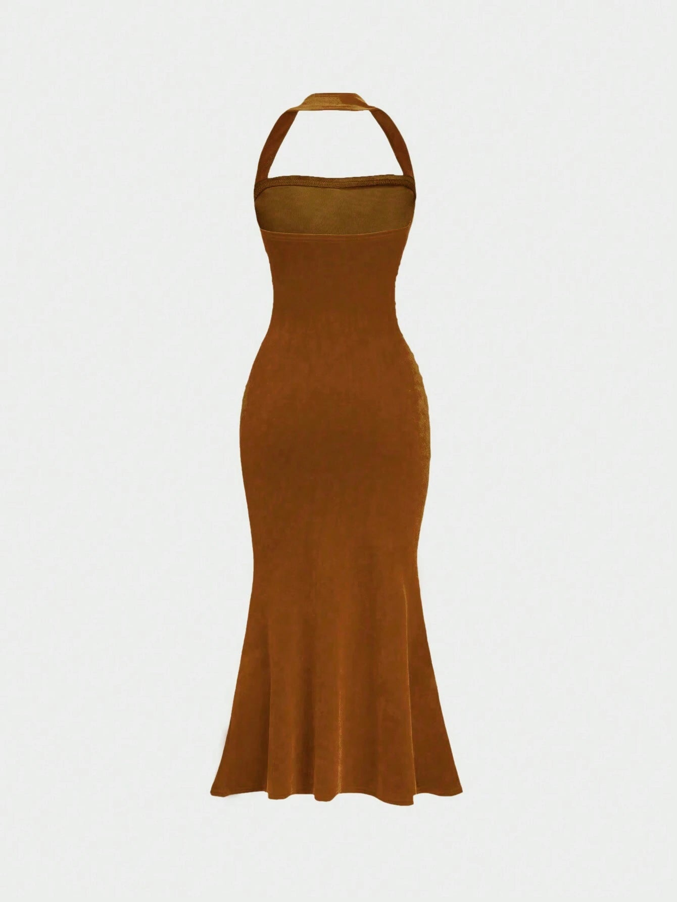 Sweetro Women's Halter Neck Mermaid Hem Dress shein