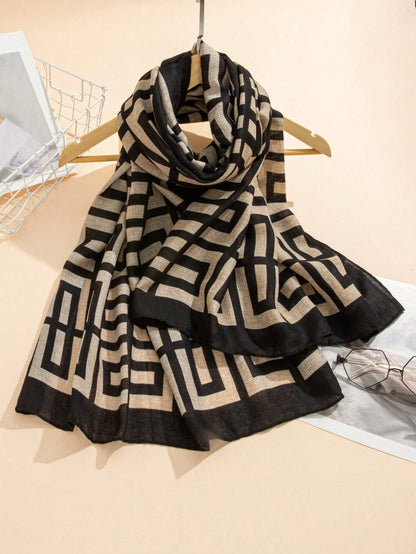1pc Striped Pattern Scarf Classic Stylish Elegant