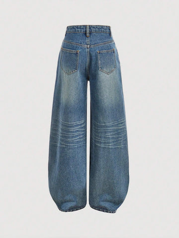 Y2k Vintage Baggy Jeans Wide Leg Denim Pants