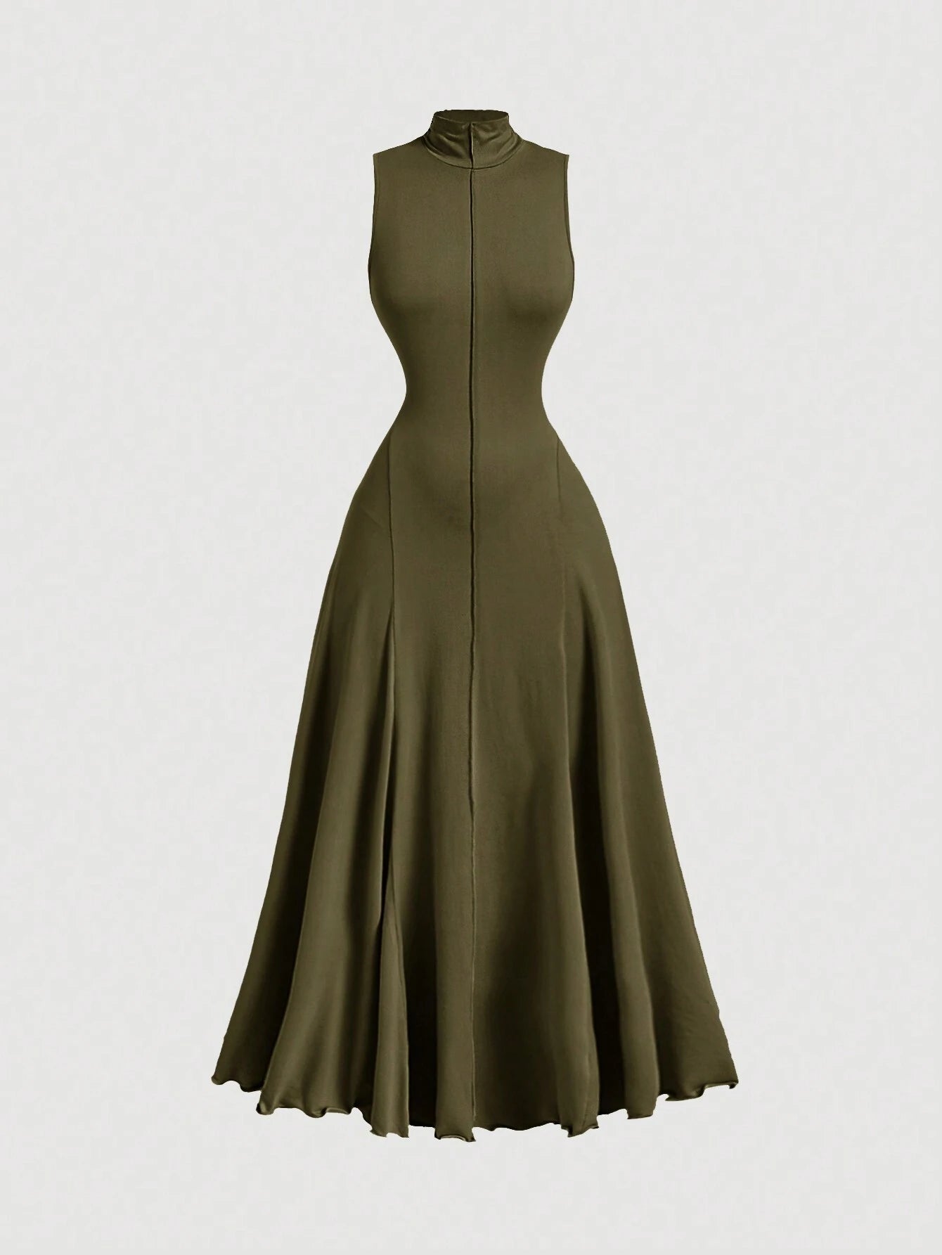 MOD Black Turtleneck Sleeveless Dress Shein