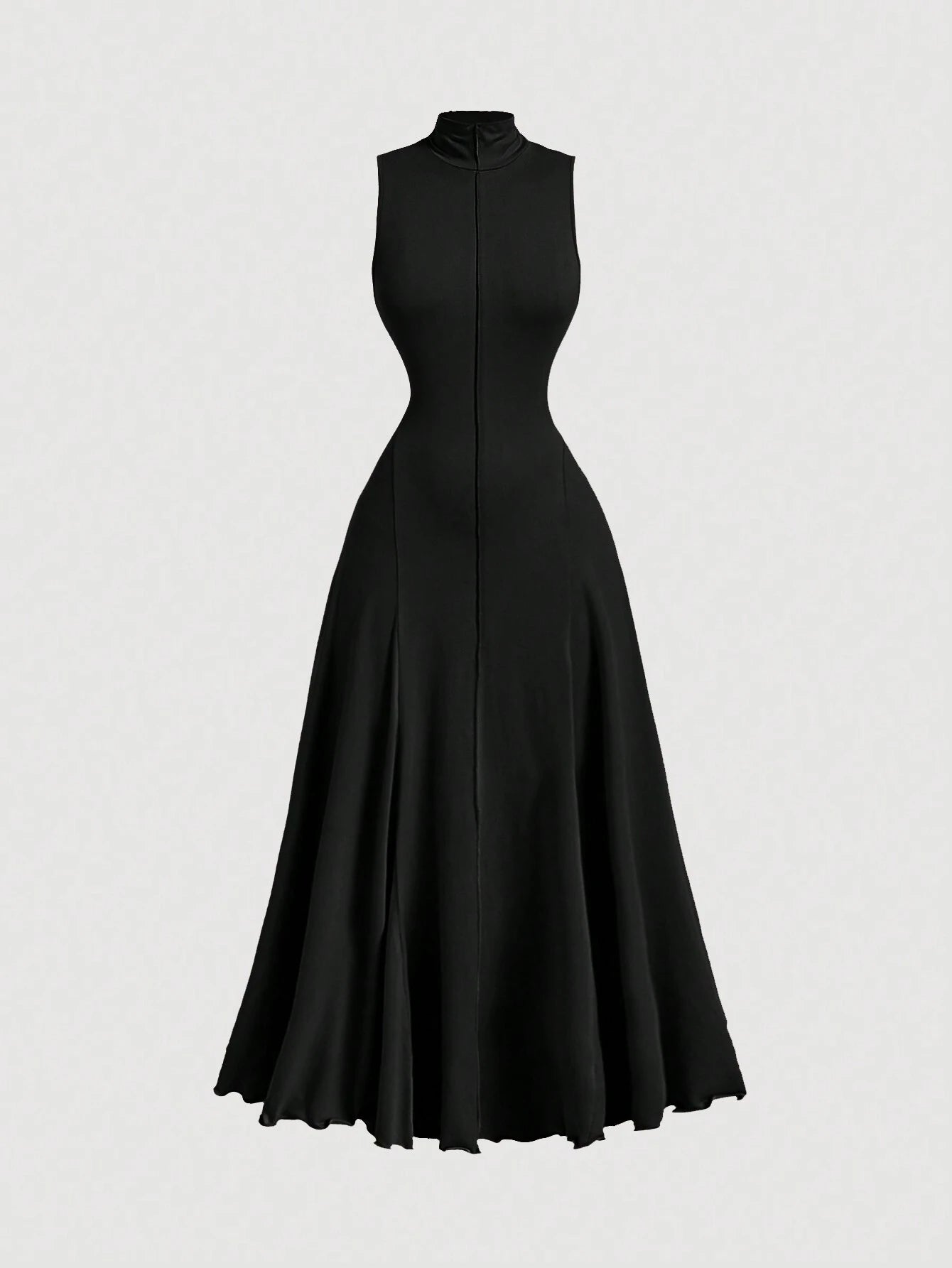 MOD Black Turtleneck Sleeveless Dress Shein