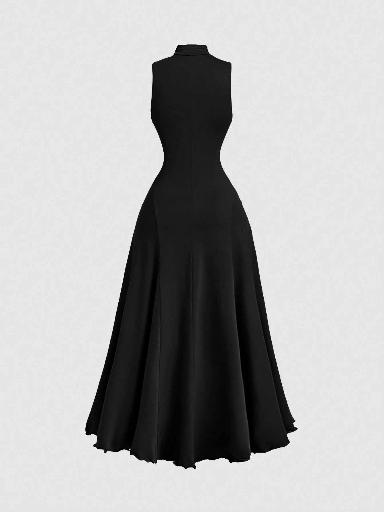 MOD Black Turtleneck Sleeveless Dress Shein