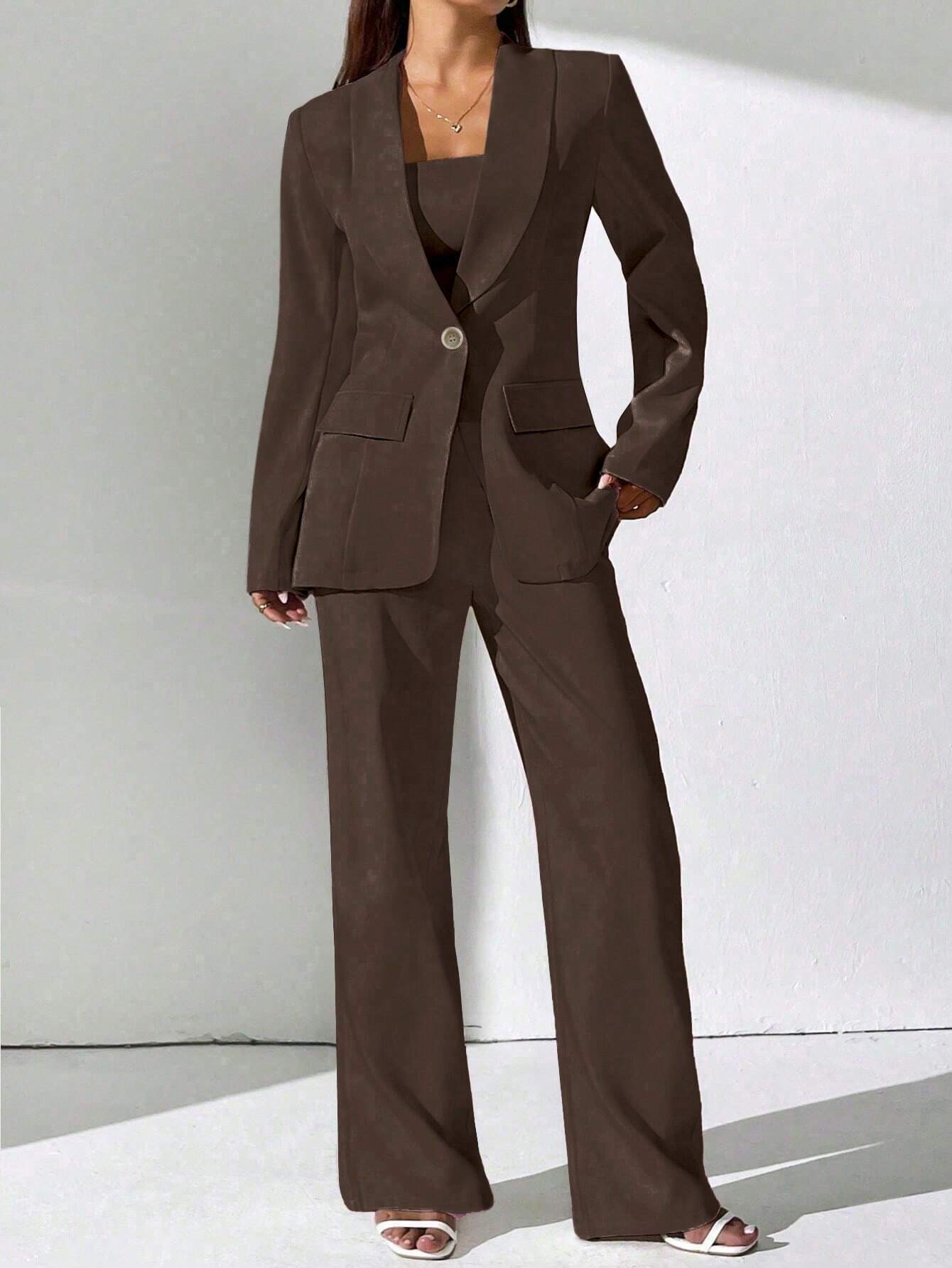 Privé Women's Plain Simple Daily Suit shein