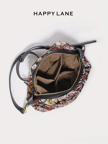 Luxurious Embroidered Floral Vintage-Style Handbag