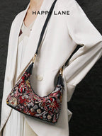 Luxurious Embroidered Floral Vintage-Style Handbag shein