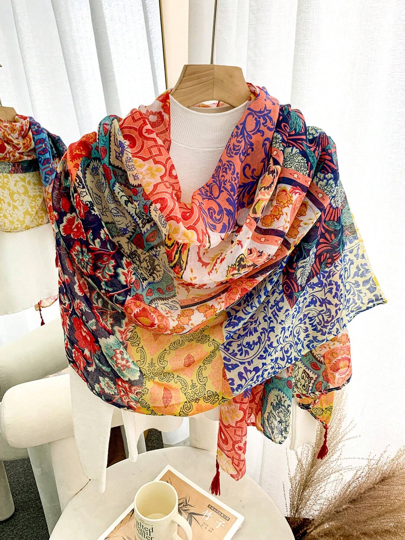 1pc Striped Pattern Scarf Classic Stylish Elegant