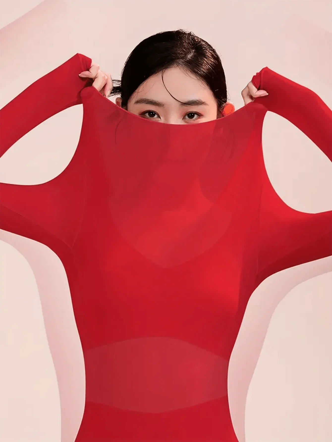 2 Pcs Women's Seamless Ultra-Thin Thermal Underwear - Soft & Comfy Long Sleeve Round Neck Top shein