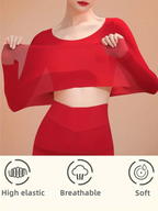 2 Pcs Women's Seamless Ultra-Thin Thermal Underwear - Soft & Comfy Long Sleeve Round Neck Top shein