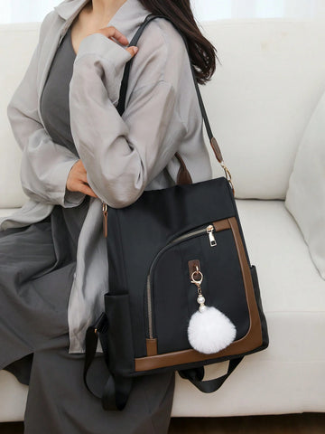 1pc Women's Stylish Chic Multi-Use Backpack Shoulder Bag