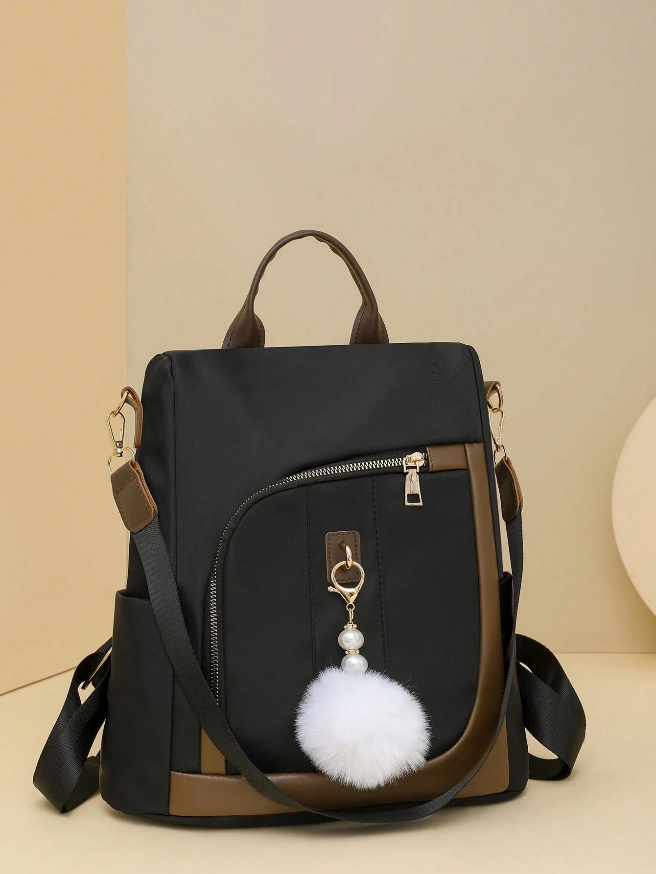 1pc Women's Stylish Chic Multi-Use Backpack Shoulder Bag shein