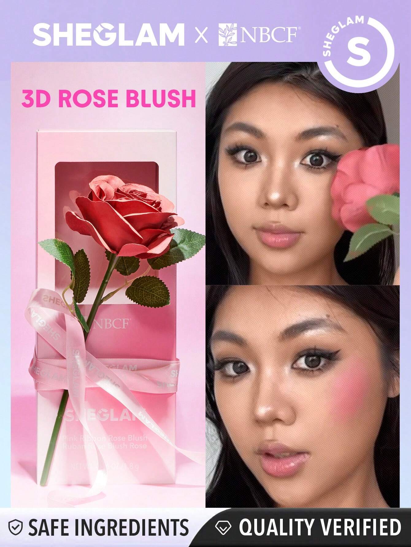 SHEGLAM Pink Ribbon Rose Blush Powder Blush