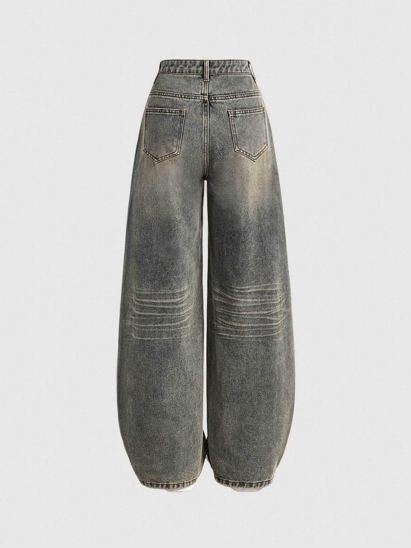 Y2k Vintage Baggy Jeans Wide Leg Denim Pants shein
