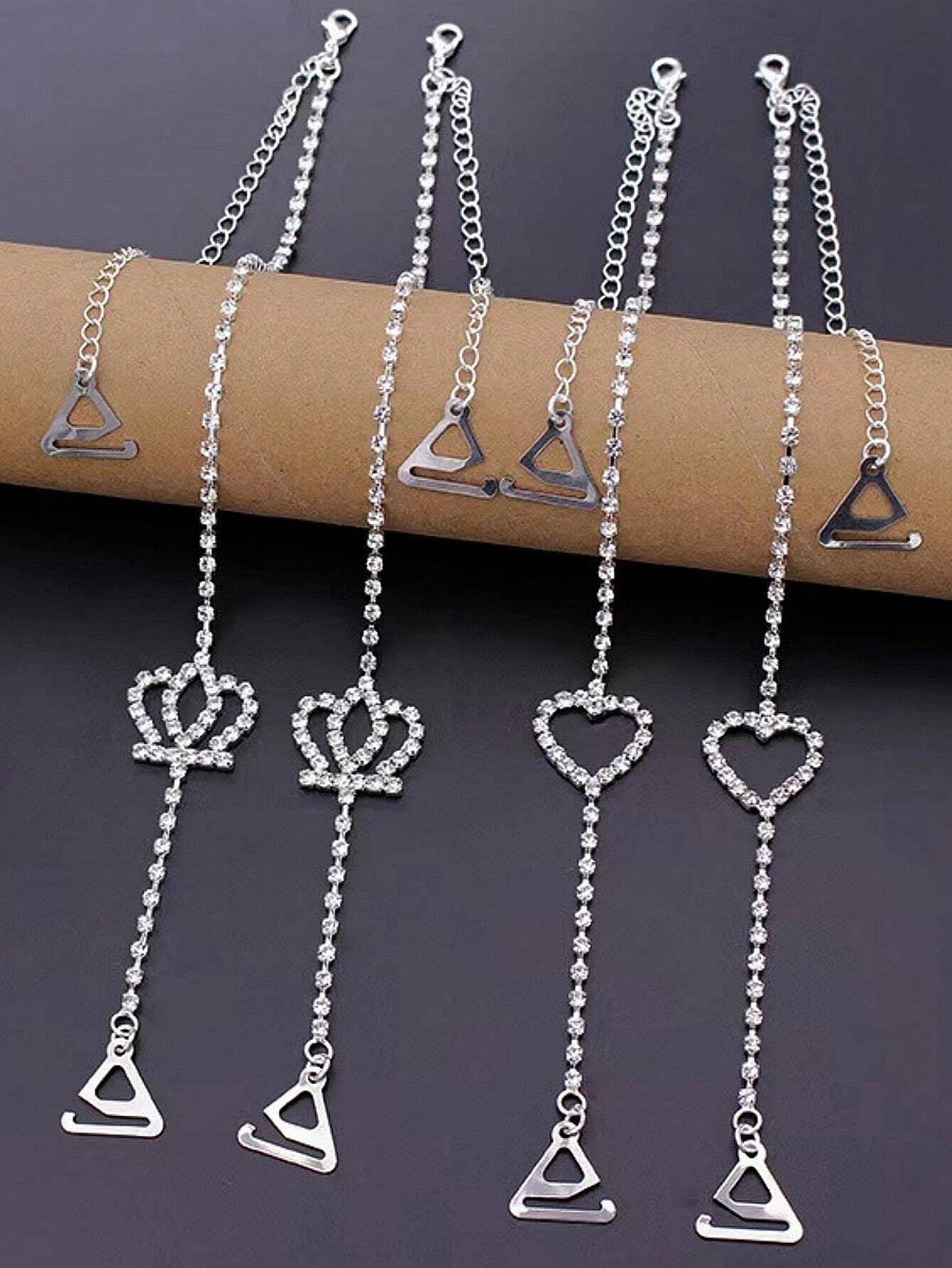 Elegant Minimalist Butterfly Body Chain, Stylish And Sexy Invisible Off-The-Shoulder Strap Jewelry shein