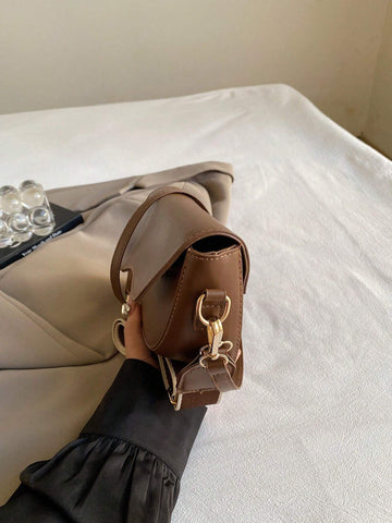 Fashionable Solid Color Mini Crossbody Bag