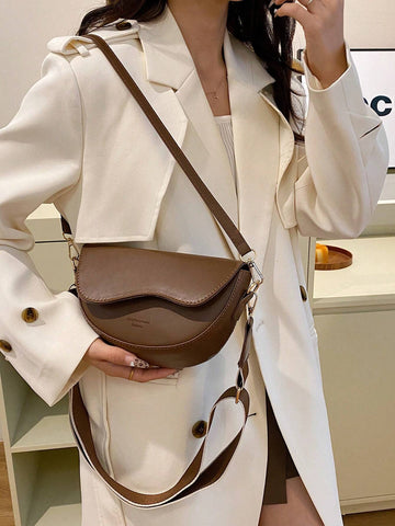 Fashionable Solid Color Mini Crossbody Bag