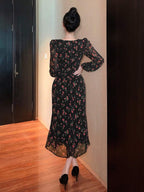 DAZY Women's Sweetheart Neck Floral Printed Dress With Ruffle Hem shein