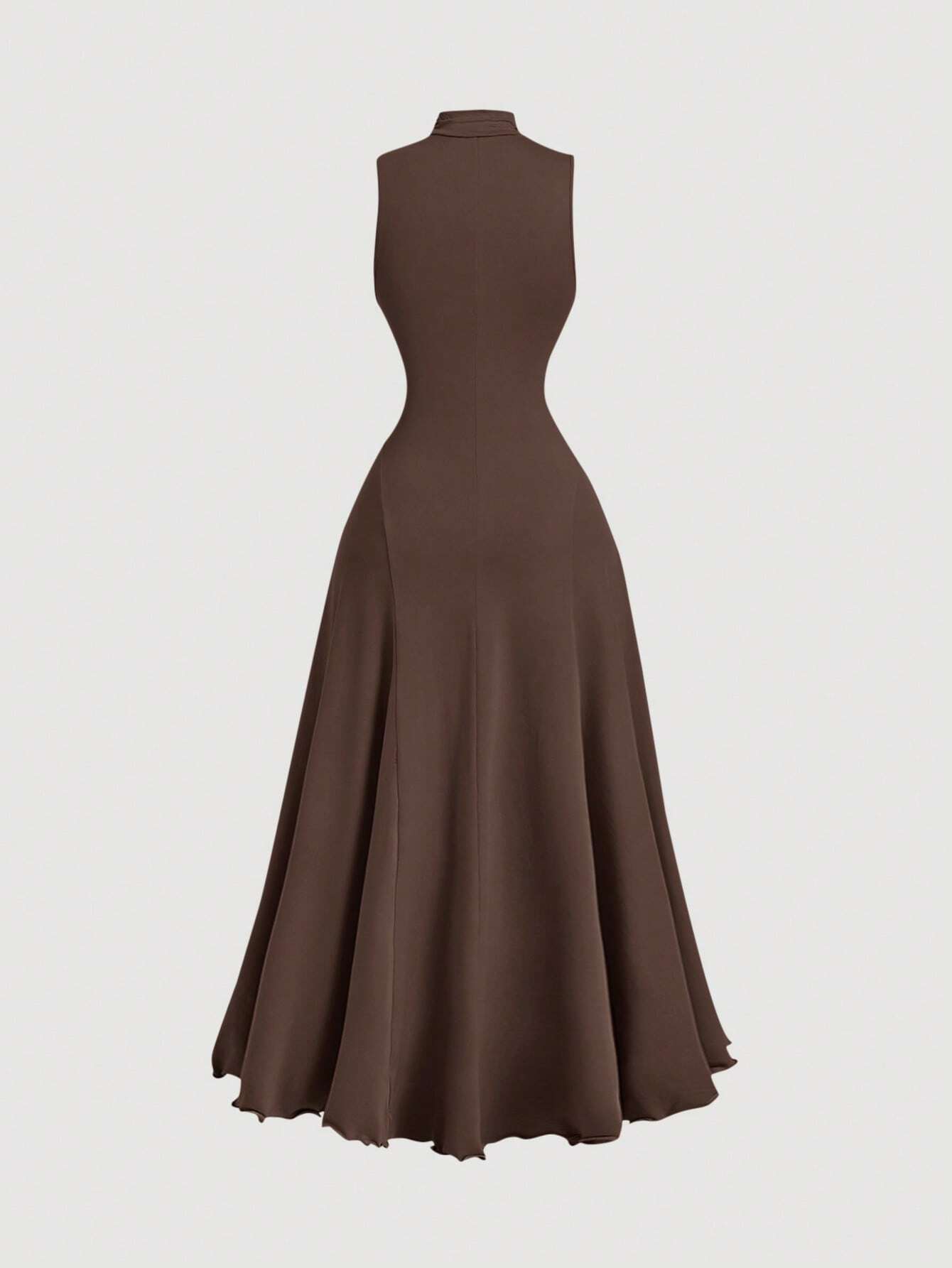 MOD Black Turtleneck Sleeveless Dress Shein