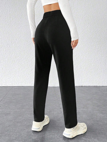 PETITE Solid Fold Pleated White Pants