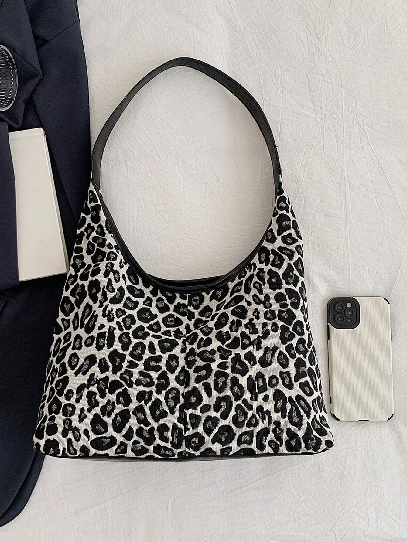 New Fashion All-Match Texture Solid Color PU Shoulder Bag shein