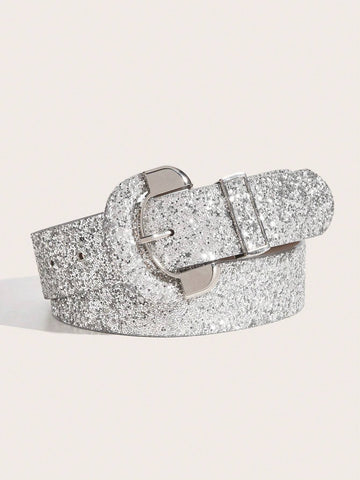 1pc Women Metal Buckle Belt