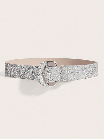 1pc Women Metal Buckle Belt