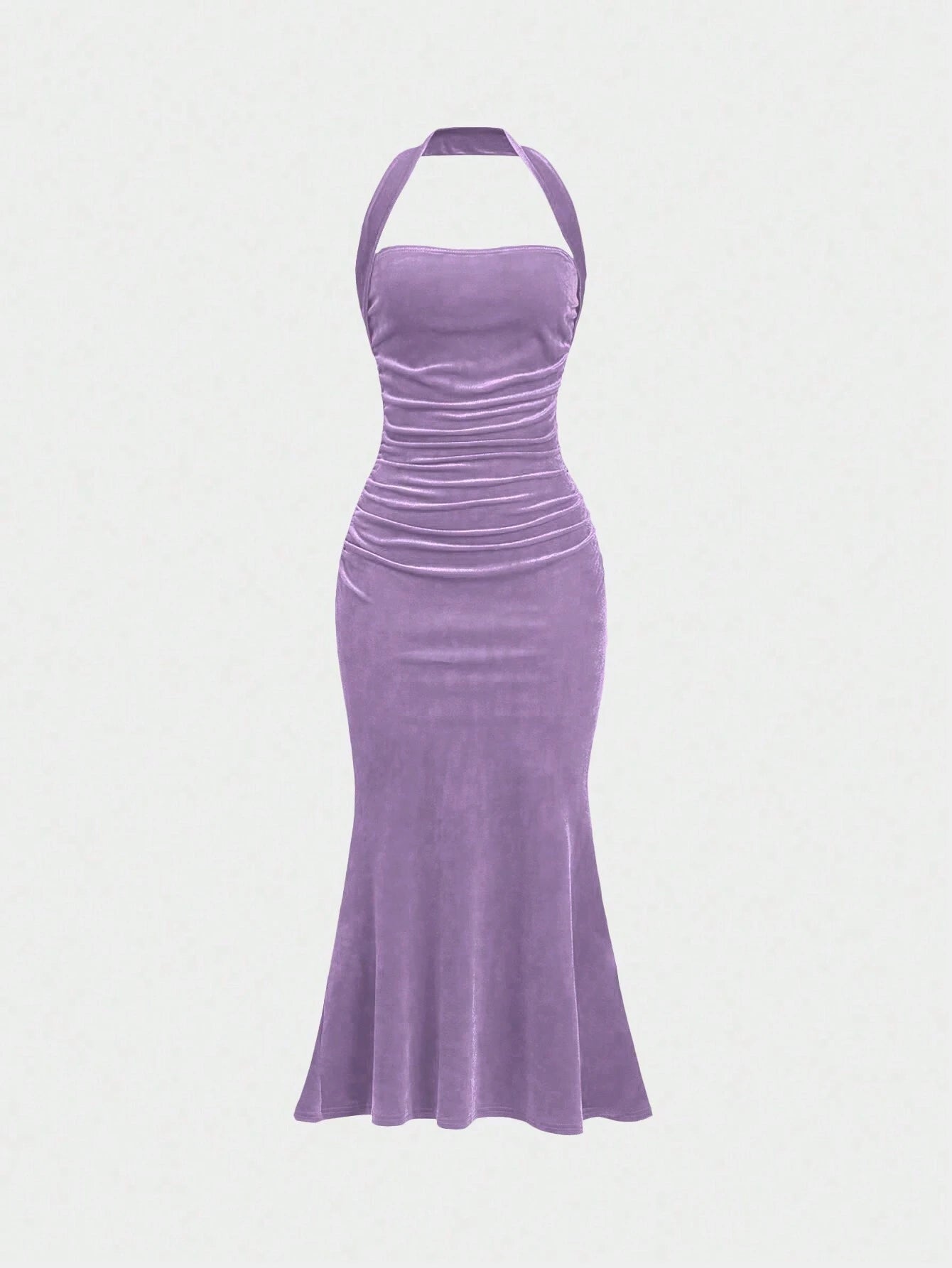 Sweetro Women's Halter Neck Mermaid Hem Dress shein