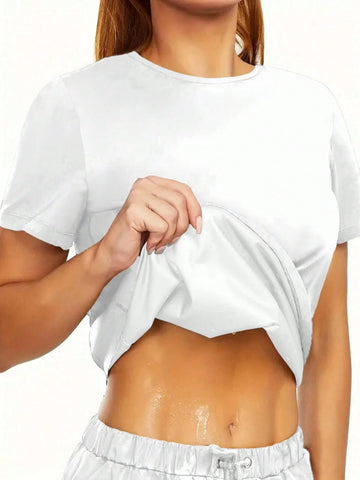 Women's Sweat Enhancing Workout Top Short Sleeve T-Shirt