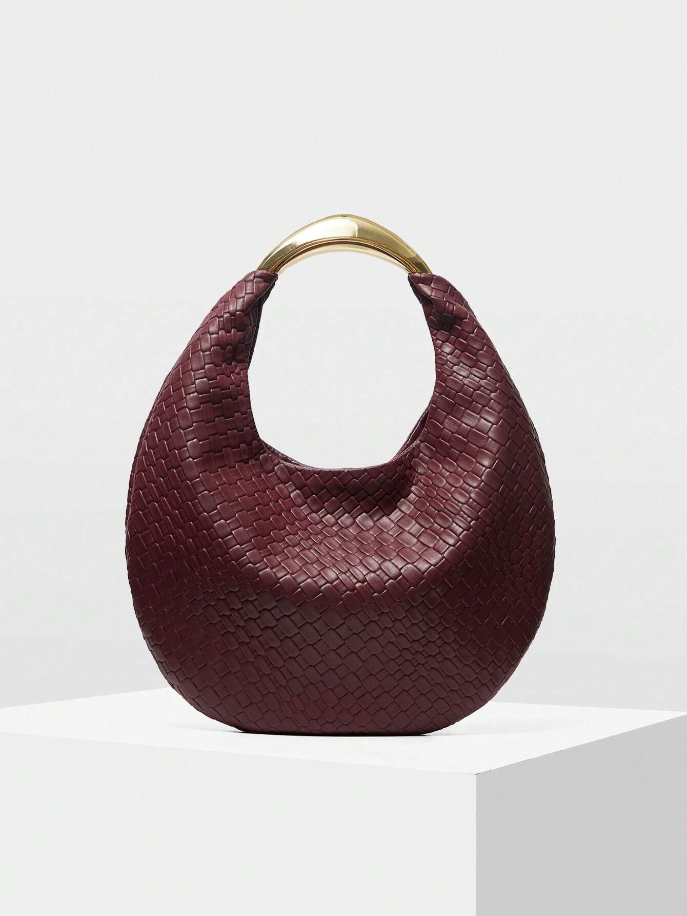 MOTF PREMIUM PU LEATHER EMBOSSED TOP HANDLE BAG shein