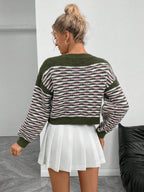 MOOSTA Colorblock Drop Shoulder Sweater shein