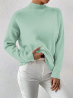 Frenchy Women's Crew Neck Long Sleeve Simple Knitted Sweater shein