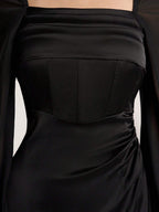 Women's Minimalist And Fashionable Long Sleeve Cocktail Dress shein