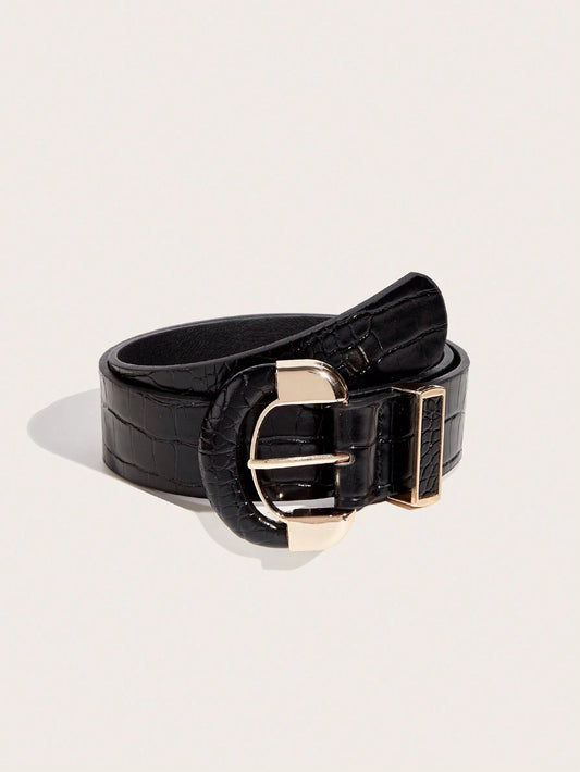 1pc Women Metal Buckle Belt
