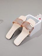 Women's Flat Casual Beach Sandals shein