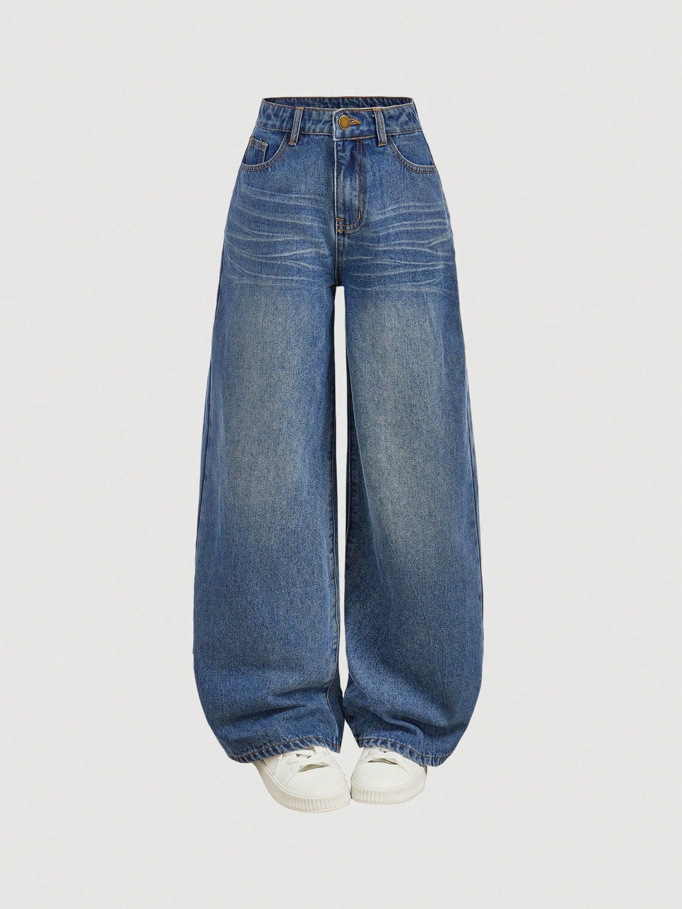 Y2k Vintage Baggy Jeans Wide Leg Denim Pants shein