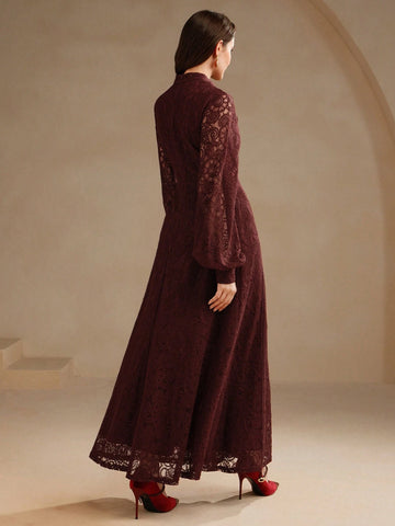Anewsta Women's Long Sleeve Lace Dress