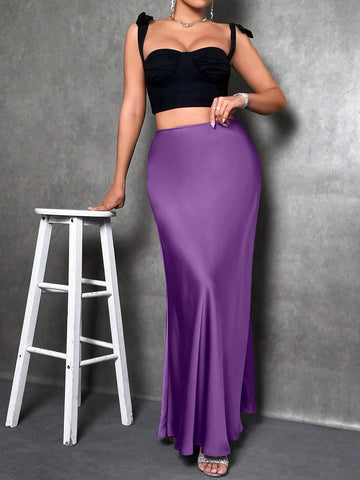 Raffinéa Women's Solid Color Basic Skirt