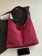 New Fashion All-Match Texture Solid Color PU Shoulder Bag shein