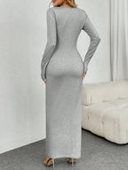 Tall Bodycon Long Sleeve Dress shein