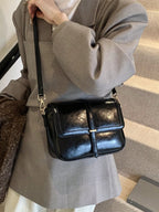 Lightweight,Business Casual Vintage Design Flap Square Bag shein