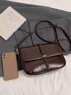 Lightweight,Business Casual Vintage Design Flap Square Bag shein
