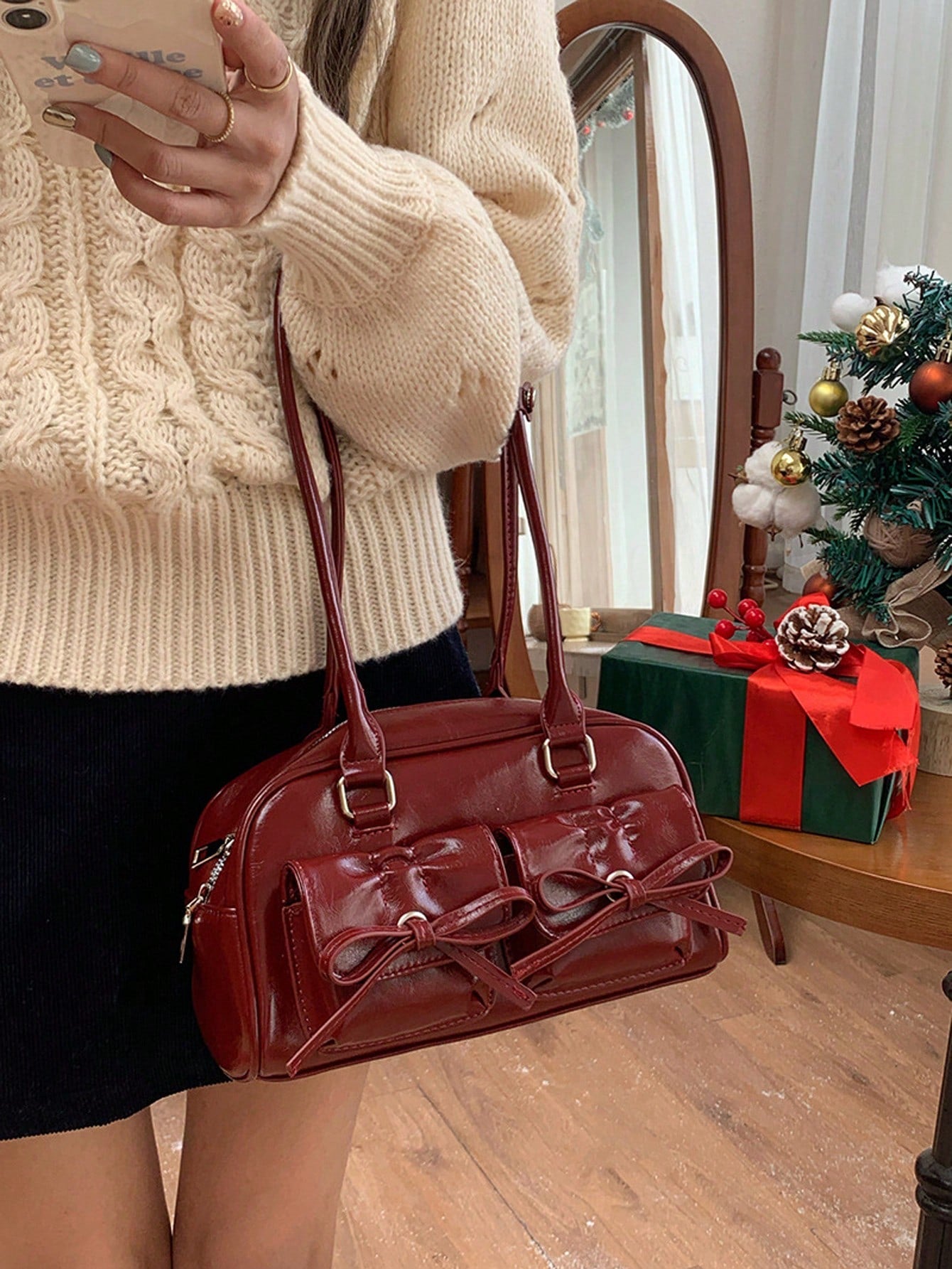 Women Armpit Bag New Fashion Tote Bag With Large Capacity And Multiple Pockets shein
