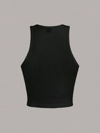EZwear Women's Cherry Pattern Casual Simple Slim Fit Crop Tank Top shein